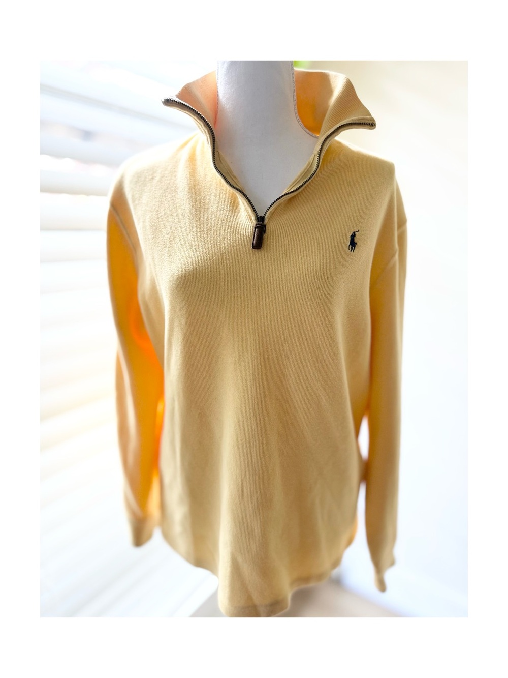 Polo by Ralph Lauren Pale Yellow Half-Zip Sweater